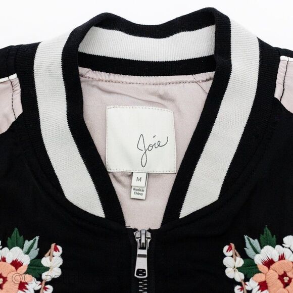 Joie Juanita Floral Embroidered Bomber Pastel Jacket M, TV Celeb Pop Culture - Picture 3 of 11